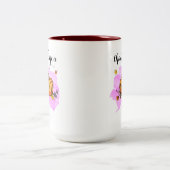 leuke moderne pompoenliefhebbers , woordkunst tweekleurige koffiemok (Center)