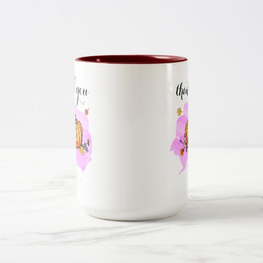 leuke moderne pompoenliefhebbers , woordkunst tweekleurige koffiemok (Center)