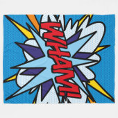 Leuke moderne pret typografische stripboek WHAM Fleece Deken (Voorkant (Horizontaal))