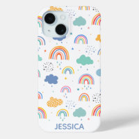 Leuke moderne regenbogen & wolken patroon geperson