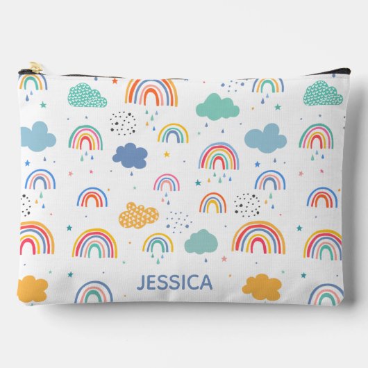 Leuke moderne regenbogen & wolken patroon geperson etui (Voorkant)