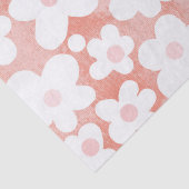 Leuke moderne retro Daisy roze terracotta Tissuepapier (Detail)