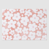 Leuke moderne retro Daisy roze terracotta Tissuepapier (Voorkant)