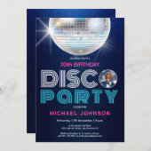 Leuke Moderne Retro Fotodisco 70ste Verjaardagsfee Kaart (Voorkant / Achterkant)