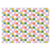 Leuke moderne retro kleurrijke controles tafelkleed (Voorkant (Horizontaal))