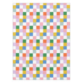 Leuke moderne retro kleurrijke controles tafelkleed (Voorkant)