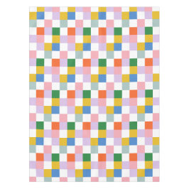 Leuke moderne retro kleurrijke controles tafelkleed