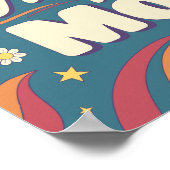 Leuke Moderne Retro Psychedelische Moeder Citaat T Poster (Hoek)