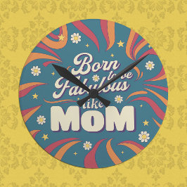 Leuke Moderne Retro Psychedelische Moeder Citaat T Ronde Klok