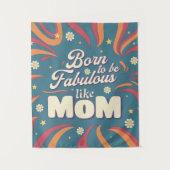 Leuke Moderne Retro Psychedelische Moeder Citaat T Wandkleed (Voorkant)