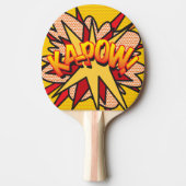 Leuke moderne retro stripboek KAPOW Pop Art Tafeltennisbatje (Voorkant)