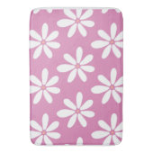 Leuke moderne roze bloemen badmat (Voorkant Verticaal)