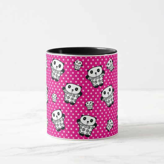 Leuke Moderne Roze Meisjesachtige Kawaii Panda Bee Mok (Midden)