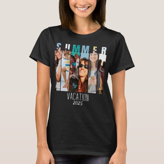 Leuke Moderne Selfie Collage 12 Foto Custom Mement T-shirt (Voorkant)