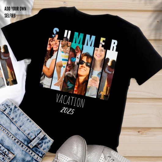 Leuke Moderne Selfie Collage 12 Foto Custom Mement T-shirt