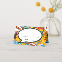 Leuke moderne spraakballon Leuke retro stripboek Plaatskaartje