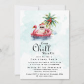 Leuke moderne strand kerstfeest thema  kaart (Voorkant)