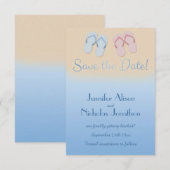 Leuke moderne strandflipflops sandalen Save the Da Kaart (Voorkant / Achterkant)