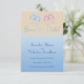 Leuke moderne strandteenslippers Sandalen Save the Kaart (Staand voorkant)