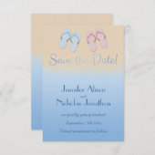 Leuke moderne strandteenslippers Sandalen Save the Kaart (Voorkant / Achterkant)