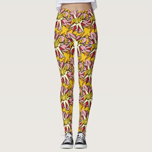 Leuke moderne stripboek POP Kleurrijke cosplay Leggings (Voorkant)