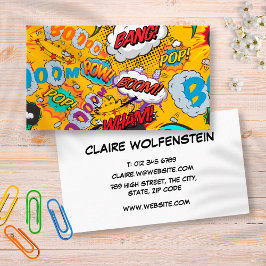 Leuke moderne stripboeken met shout-outs visitekaartje