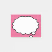 Leuke moderne tekstballon in het roze voor stripbo post-it® notes (Voorkant)