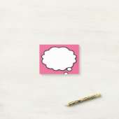 Leuke moderne tekstballon in het roze voor stripbo post-it® notes (Op bureau)
