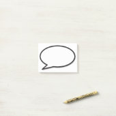 Leuke moderne tekstballon in stripstijl post-it® notes (Op bureau)
