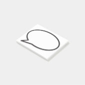 Leuke moderne tekstballon in stripstijl post-it® notes (Schuin)