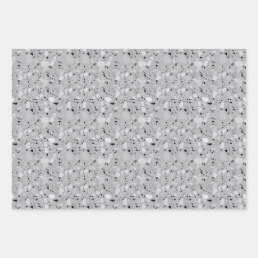 Leuke moderne Terrazzo stenen look Art Deco Inpakpapier Vel (Voorkant)