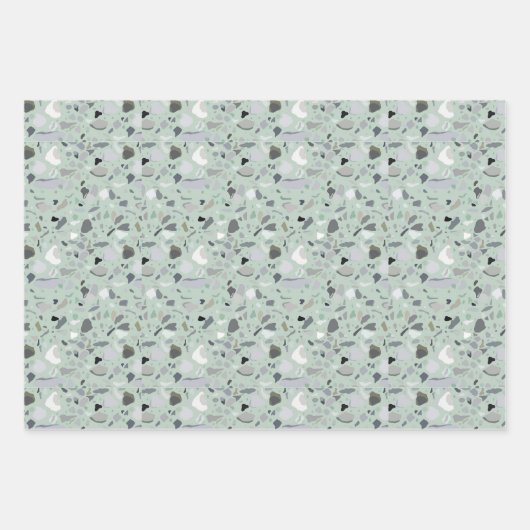 Leuke moderne Terrazzo stenen look Art Deco Inpakpapier Vel (Voorkant 3)