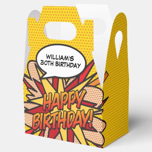 Leuke moderne trendy stripboek elke leeftijd verja bedankdoosjes (Geopend)