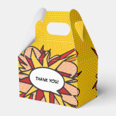 Leuke moderne trendy stripboek verjaardag voor elk bedankdoosjes (Achterkant)