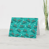Leuke moderne turquoise Kerstmis script Feestdagen Kaart (Achterkant)