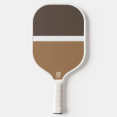 Leuke moderne tweedelige bruine gebandeerde kleurb pickleball paddle (Achterkant)