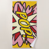 Leuke moderne typografische stripboek POP trendy Strandlaken (Voorkant)