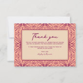 Leuke moderne unieke bruiloft bedankkaarten bedankkaart (Voorkant)