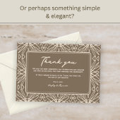 Leuke moderne unieke bruiloft bedankkaarten bedankkaart