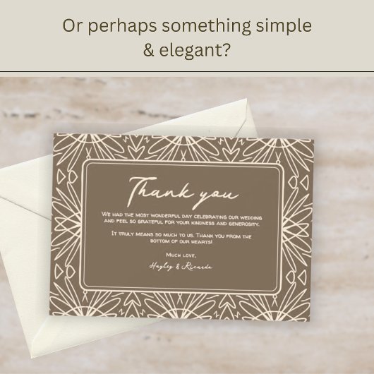 Leuke moderne unieke bruiloft bedankkaarten bedankkaart