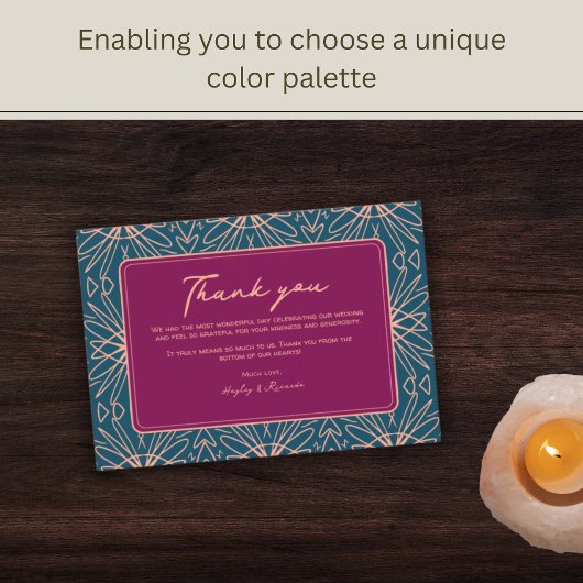 Leuke moderne unieke bruiloft bedankkaarten bedankkaart