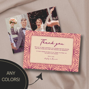 Leuke moderne unieke bruiloft bedankkaarten bedankkaart