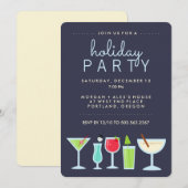 Leuke Moderne Vakantie Uitnodiging met Drinken (Voorkant / Achterkant)