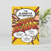 Leuke moderne verjaardagsfeest uitnodiging voor el (Staand voorkant)