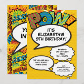 Leuke moderne verjaardagsfeestje elke leeftijd POW Kaart (Voorkant / Achterkant)