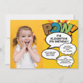 Leuke moderne verjaardagsfeestje fotostrip elke le kaart (Voorkant)