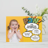 Leuke moderne verjaardagsfeestje fotostrip elke le kaart (Staand voorkant)