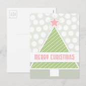 Leuke moderne vrolijke kerstboom feestdagenkaart (Voorkant / Achterkant)