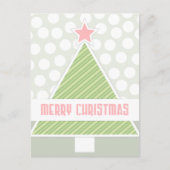 Leuke moderne vrolijke kerstboom feestdagenkaart (Voorkant)