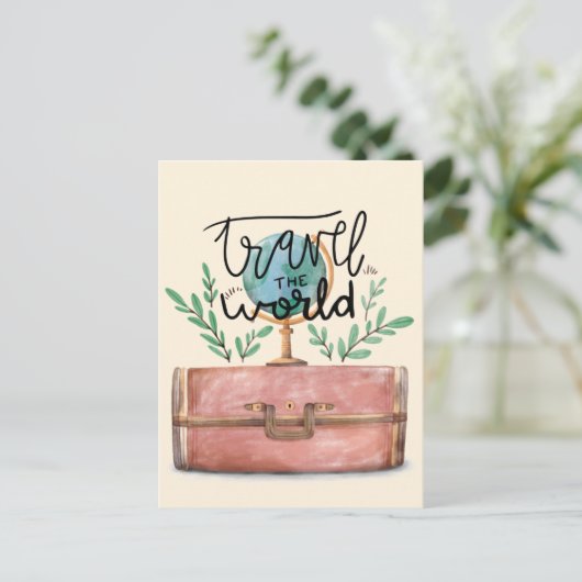 leuke moderne waterverf van de zomertijd briefkaart (Staand voorkant)